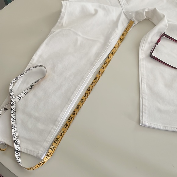 Ella Moss White High Rise Slim Straight Ankle Jean-Size 12 - Picture 14 of 15